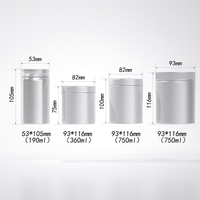 Boîte à Compléments Alimentaires Portable Mini en Aluminium 30ml 50ml, Pot à Pilules de Qualité Alimentaire, Contenant en Aluminium pour Emballage de Capsules de Soins de Santé