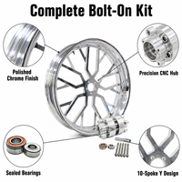 Jantes de moto ZCLH LG172 CNC en aluminium forgé 6061 T6, 30'', polies, pour Road Glide Custom FLTRX