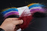 WIFREO Matériaux de montage de mouches, Soie holographique laser flash, Fibre en mèche pour la décoration artisanale des ailes de leurres DIY, Holo Wing N` Flash