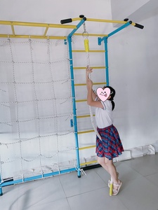 Cadre d'escalade d'intérieur pour enfants, terrain de jeux avec échelle murale suédoise, barres de gymnastique pour enfants, équipement de gymnastique à domicile, - Product Image 3
