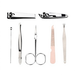 DANTRIC IMPLANTS 2025 Professional Stainless Steel 7-in-1 Nail Clipper <b>Kit</b> <b>Manicure</b> Set Nail Art for Women Men's Nail Grooming - Product Image 1