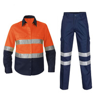 Chemise de travail haute visibilité avec bande réfléchissante, chemise de sécurité en coton drill, uniforme de sécurité pour mineurs, chemises haute visibilité pour hommes