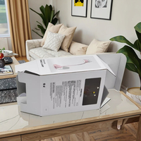 Boîte cadeau personnalisée en carton blanc mat avec impression, boîte à boucle pour lampe de table