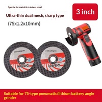 Disque de découpe abrasif double face ultra-fin de 3 pouces (75x10mm, 1,2mm) pour meuleuse d'angle, idéal pour le métal et l'acier inoxydable