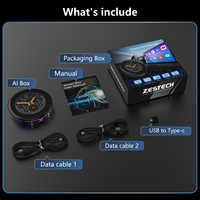 ZESTECH Carplay Box para Auto, Android 15, 12 GB + 256 GB, Módulo Carplay, Chip Qualcomm 6350, Última Versión de Carplay Inalámbrico
