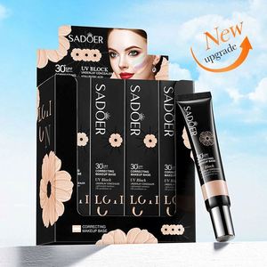 SADOER Nueva Crema Aislante Protectora Solar SPF 30+ Corrector Maquillaje Productos Cosméticos Prebase de Maquillaje Protector Solar Resistente al Agua - Product Image 1