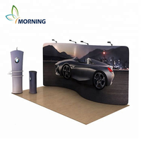 Stand d'exposition modulaire portable en tissu tendu 10x10 pour salons professionnels, promotion et publicité, vente en gros