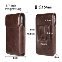 Nouvelle Pochette de Téléphone Portable Magnétique RFID en Cuir Crazy Horse de Style Vintage Premium, Personnalisable et Universelle, à Fixation sur Ceinture