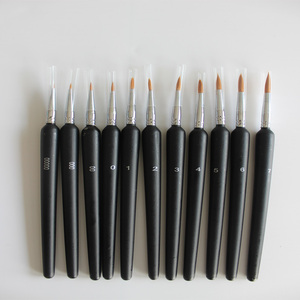 Qualité supérieure 11 pièces DIY pinceau ensemble en plastique stylo poignée professionnel Nylon cheveux <span class=keywords><strong>matériel</strong></span> différentes tailles <span class=keywords><strong>pour</strong></span> peintres - Product Image 2
