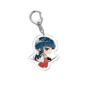 Porte-clés Cosplay Anime <span class=keywords><strong>Inuyasha</strong></span> Higurashi Kagome Sesshoumaru Miroku porte-clés acrylique de dessin animé Double face bijoux Otaku - Product Image 3