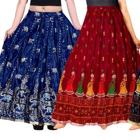 Wholesale Indian Skirt Vintage Girl Skirt,Floral maxi skirt manufacturer , Hippie Skirts Boho Summer skirts Banzara Girls Skirts