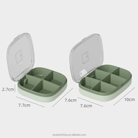 Boîte à pilules portable mini en plastique, grande capacité, compartimentée, hermétique, pour le rangement des médicaments, idéale pour les voyages