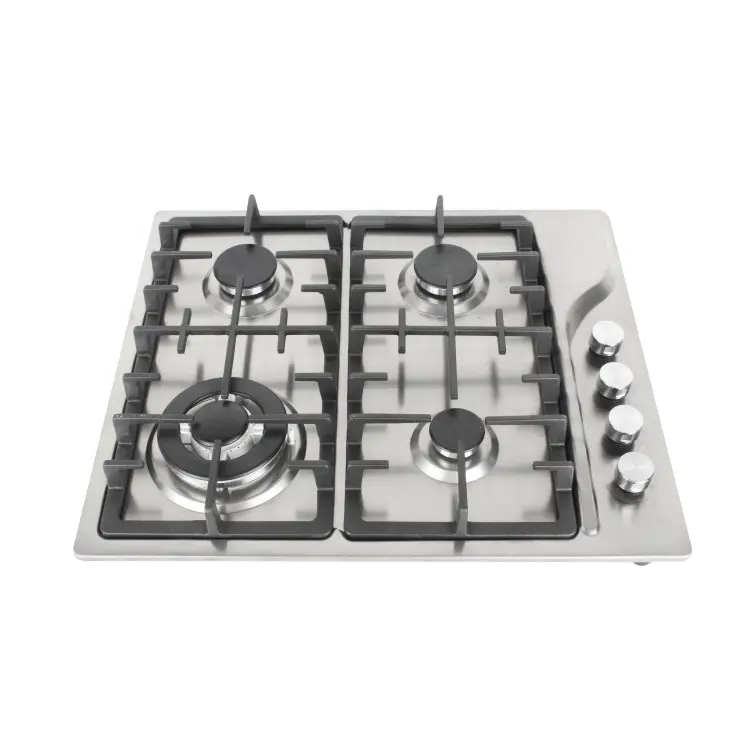 Zhongshan Supplier Terbaik Blue Flame Gas Kompor Stainless Steel Kompor Gas/Dibangun Di Kompor Gas/4 Burner kompor Gas