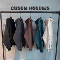 Sweat-shirt à capuche en coton 100% de qualité supérieure, 420 g/m², impression en relief personnalisée, streetwear populaire, survêtement pour homme