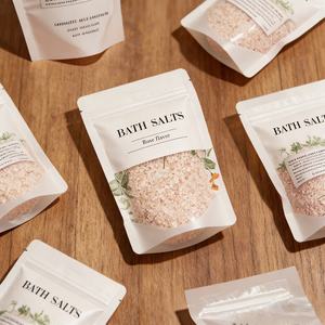 Sachet en plastique personnalisé avec logo imprimé, refermable et résistant à l'humidité, pour emballage de savon au sel de mer - Product Image 4