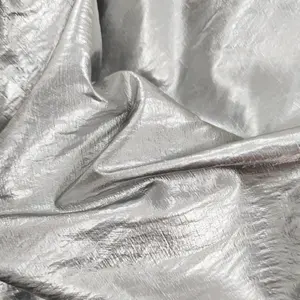 Pu synthetic leather raw materials fabric for garment,shiny metal faux leather for bag and jacket