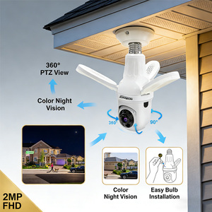 JOAREON 2MP 2MP kablosuz WIFI akıllı kamera gece görüş otomatik izleme güvenlik kamera ev kapalı CCTV ampul kamera ile işık - Product Image 1