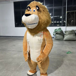 Long Hair Brown <strong>Lion</strong> Mascot Costume 2m 2.6m Inflated Fabric the <strong>Lion</strong> <strong>King</strong> Simba Unisex Adults Costume <strong>Clothes</strong> for Events Looking - Product Image 1