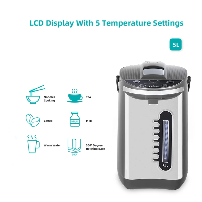 AECCN OEM Household LCD Display Temperature Setting Kitchen Appliances home appliances 2022 new arrivals hot water kettle