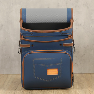Sac à dos d'école primaire en jean à fermeture automatique, léger, protection de la colonne vertébrale, sac à dos double épaule unisexe bleu pour enfants - Product Image 2