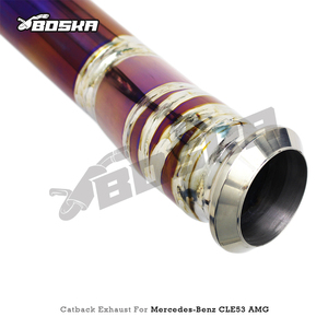 ท่อไอเสียแบบ Catback ขัดเงา หนา 1.2 มม. สำหรับ Mercedes-Benz CLE53 AMG 3.0T ปี 2024-2025 ยี่ห้อ Boska Racing ทำจากไทเทเนียม - Product Image 2