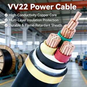0,6/1kV <span class=keywords><strong>VV</strong></span> VV22 Gepanzertes Kupfer-Stromkabel PVC-Isoliertes Untergrund-Direktverlegungskabel für Industriegebäude & Umspannwerke - Product Image 2