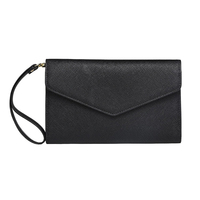 Portefeuille de poignet pliable personnalisé, porte-passeport, protection RFID, PU, portefeuille de voyage pour femmes, modèle HB en cuir, doublure en polyester, WWW08