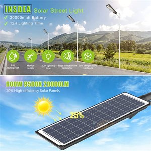 400W Solar Street <b>Light</b> Outdoor 598LED 20000 Lumens Super Bright Motion <b>Sensor</b> Waterproof IP65 for Yard Garage Garden Solar Lamp - Product Image 4