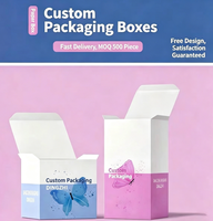 Boîte pliante haut de gamme en papier recyclé personnalisé, imperméable, impression CMYK, emballage écologique pour cosmétiques, soins de la peau, parfums, MOQ 500