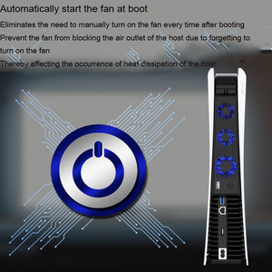 Enfriador USB externo para consola de juegos Sony <span class=keywords><strong>Playstation</strong></span> 5, ventilador de refrigeración con puerto USB 3,0 adicional - Product Image 5