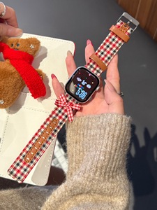 Correa de Cuero con Diseño de Nudo, Temática de Invierno y Navidad, Ligera y Ajustable para Reloj S9/S10 - Product Image 3