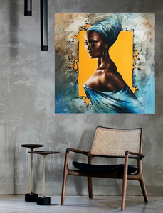 <span class=keywords><strong>Donna</strong></span> africana ritratto femminile ragazza nera bellezza olio arte ragazza ritratto viso originale regina pittura a olio per la decorazione della parete <span class=keywords><strong>di</strong></span> casa - Product Image 2