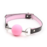 Vente chaude adulte SM Bondage Gear bouche balle Gag avec bracelet en cuir PU fétiche Couple retenue jouets