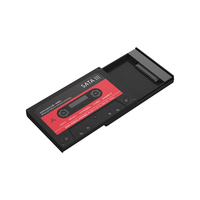 Boîtier externe pour disque dur SSD/HDD SATA 2,5 pouces USB 3.0 Type-C, design rétro cassette, pour ordinateur portable et PC, 6 Gbit/s