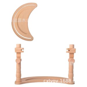 Wooden Embroidery Frame Round Adjustable Cross Stitch <b>Stand</b> Household Craft Tool - Product Image 5