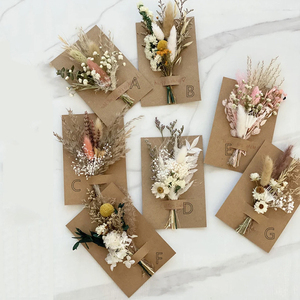 Bouquet <span class=keywords><strong>di</strong></span> <span class=keywords><strong>Fiori</strong></span> Secchi Mini Personalizzato in Offerta Speciale, Composizione <span class=keywords><strong>di</strong></span> Erba della Pampa, Bouquet Regalo da Lettera con Biglietto d'<span class=keywords><strong>Auguri</strong></span> - Product Image 3
