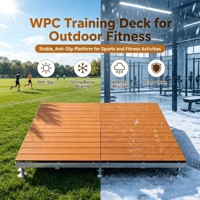 Système de terrasse réglable en hauteur WPC |   Tuiles emboîtables écologiques |   Pour Jardins, Scènes, Cafés, Villas et Piscines