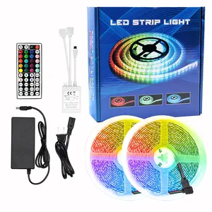 Led yama ışık 2835RGB esnek 12V yumuşak ışık şeridi 44 tuşları kızılötesi uzaktan kumanda renk kutusu 54 leds Led şerit işık