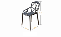 Chaise en plastique en forme de S, meuble de maison, siège de salle à manger, siège Pp, empilable, vente en gros,