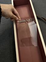 Boîte d'emballage personnalisée pour tiramisu long moderne avec poignée, boîte à gâteau mousse, boîte à gâteau au chocolat, boîte en carton pliable