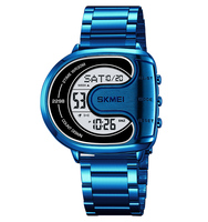 Reloj SKMEI de Forma Irregular para Hombre, Reloj Deportivo Impermeable de Lujo SKMEI 2298, Reloj Digital con Correa de Acero Inoxidable