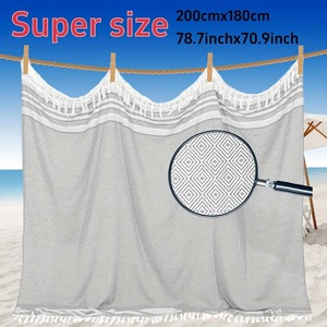 Serviette de plage turque surdimensionnée personnalisée, séchage rapide, anti-sable, <span class=keywords><strong>poncho</strong></span> de surf, robe de change pour le camping - Product Image 6