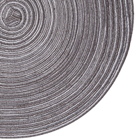 Ensemble de 6 sets de table ronds tressés en tissu de coton, décoration de table pour la maison et les fêtes