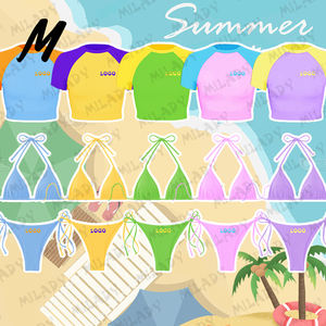 도매 수영복 맞춤형 수영복 3 종 세트 섹시한 끈 비키니 세트 여성용 비치웨어 - Product Image 6