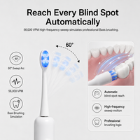 Brosse à dents électrique sonique Luxsmile pour adultes avec têtes de balayage rechargeables en acier inoxydable, étanche IPX7, chargement USB, qualité supérieure