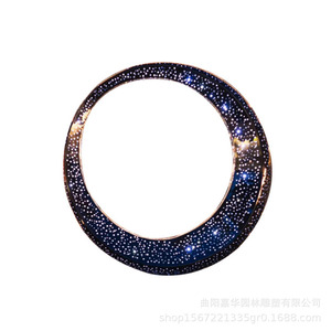 Stainless Steel Moon Oval Abstract Geometric Sculpture Outdoor Floor Mount Handmade <b>Large</b> Scale Water Feature <b>Ornament</b> - Product Image 5