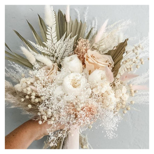 <span class=keywords><strong>Bouquet</strong></span> de <span class=keywords><strong>fleurs</strong></span> <span class=keywords><strong>séchées</strong></span> naturelles en palmier pour mariage et décoration de la maison pour la fête des mères - Product Image 2