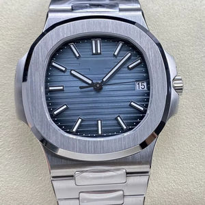 Montre mécanique de luxe de qualité supérieure, étanche, 40 mm, mouvement ETA 324 d'usine 3K, épaisseur 8,2 mm, montre PP bleue 5711 - Product Image 1