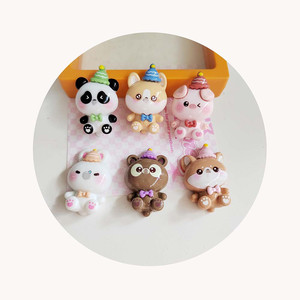Nuevos Accesorios para el Cabello con Forma <span class=keywords><strong>de</strong></span> Animales <span class=keywords><strong>de</strong></span> Dibujos Animados, Osito, Panda, Cerdo, Perro, Conejo, Resina, para Álbumes <span class=keywords><strong>de</strong></span> Recortes, Manualidades, Joyería, Regalo para Niños - Product Image 4