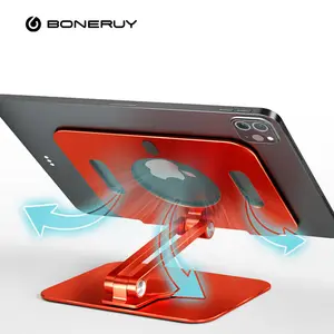 Boneruy lunga vita di servizio sdraiato a 360 gradi girevole regolabile supporto per Laptop supporto per ufficio cuscino per la casa